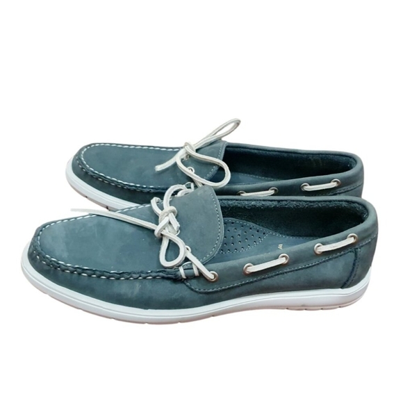 Allen Edmonds Men's Ely Leather Boat Shoes with Ties Size 7.5 D - Picture 2 of 11